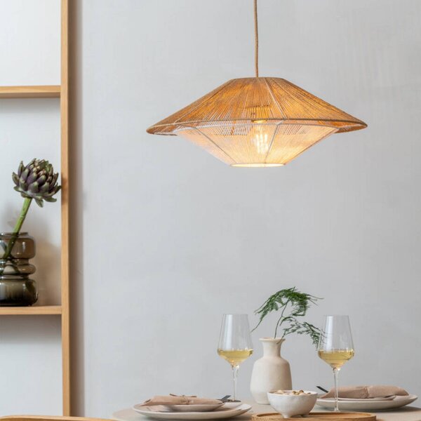 Good & Mojo Lampa wisząca Lumbini, brązowy / rdzawy, salon / jadalnia, papier / lunolit / lunopal, skandynawski