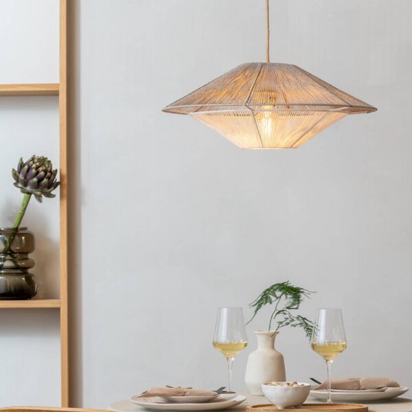 Good & Mojo Lampa wisząca Lumbini, aluminiowy / szary / cynkowy, salon / jadalnia, papier / lunolit / lunopal, skandynawski