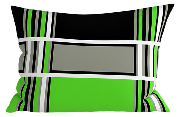 Polibawełniana poszewka na poduszkę KARO POLY 50x70 cm, zielona