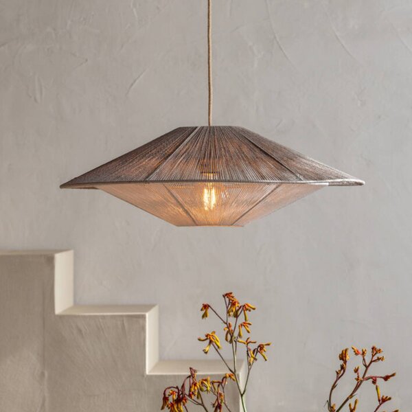 Good & Mojo Lampa wisząca Lumbini, aluminiowy / szary / cynkowy, salon / jadalnia, papier / lunolit / lunopal, skandynawski