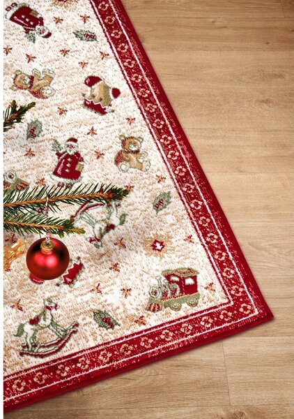 Czerwony dywan z mieszanki bawełny ze świątecznym motywem 50x80 cm Toy's Delight Red Christmas – Villeroy&Boch