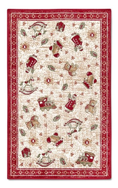 Czerwony dywan z mieszanki bawełny ze świątecznym motywem 50x80 cm Toy's Delight Red Christmas – Villeroy&Boch