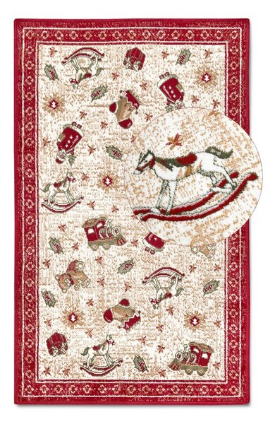 Czerwony dywan z mieszanki bawełny ze świątecznym motywem 50x80 cm Toy's Delight Red Christmas – Villeroy&Boch