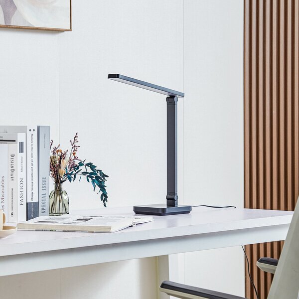 Lampa Stołowa Lindby, Rylas, ściemnialny, czarny, gabinet | pracownia