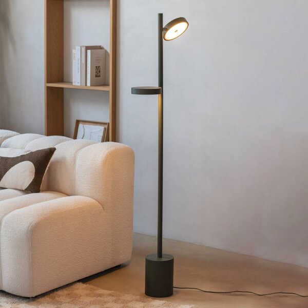 Good & Mojo Lampa stojąca Okinawa, możliwość ściemniania, zielony, salon / jadalnia, drewno, nowoczesny