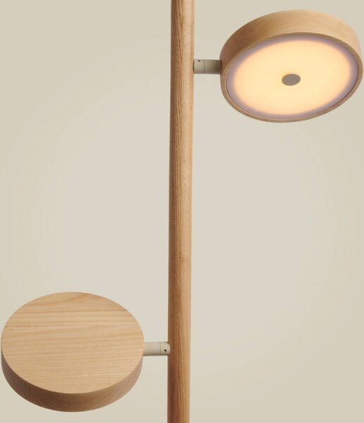 Good & Mojo Lampa stojąca Okinawa, możliwość ściemniania, jasne drewno, salon / jadalnia, drewno, nowoczesny