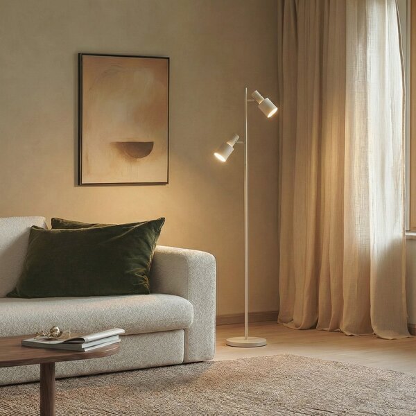 Lampa Podłogowa Lindby, Ovelia, gabinet | pracownia, metal, nowoczesny