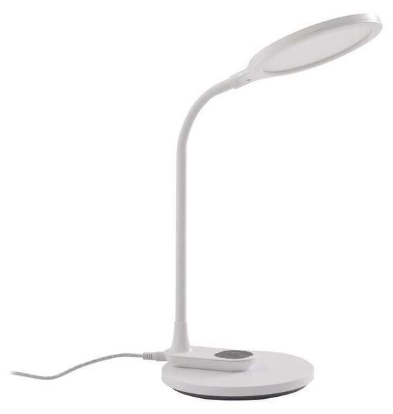 Lampa Stołowa Lindby, Valtaria, ściemnialny, biały, gabinet | pracownia, tworzywo sztuczne, nowoczesny
