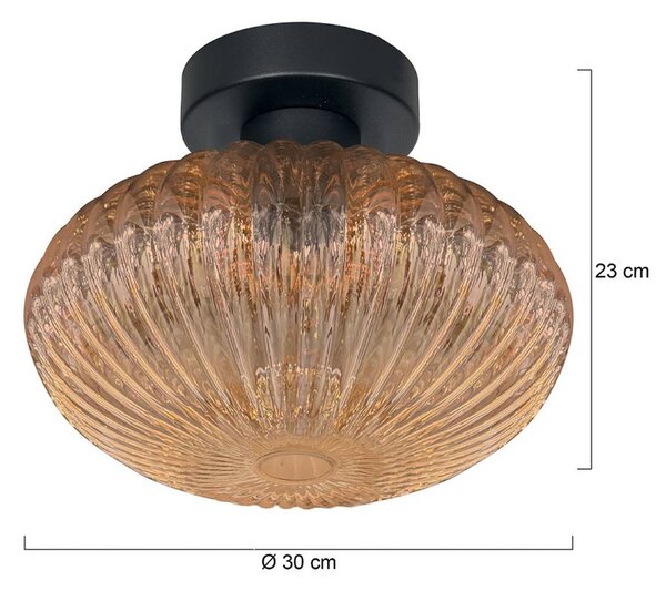 Mexlite Lampa sufitowa Bloeba, kremowy / amber, salon / jadalnia, metal, nowoczesny