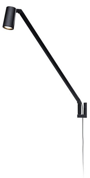 Lampa Ścienna Nemo Lighting, ściemnialny, czarny, salon, aluminium