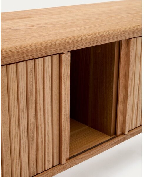 Szafka pod TV w dekorze jesionu w naturalnym kolorze 120x50x40 cm Mailen – Kave Home
