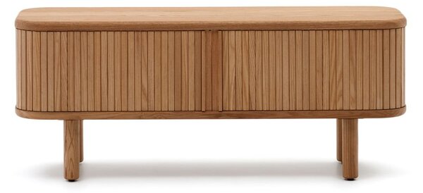 Szafka pod TV w dekorze jesionu w naturalnym kolorze 120x50x40 cm Mailen – Kave Home