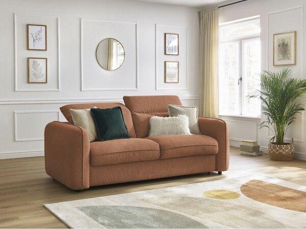 Pomarańczowa sofa 216 cm Achille – Bobochic Paris