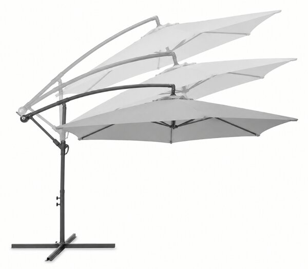 Regulowany parasol ogrodowy ELVARO, czarny