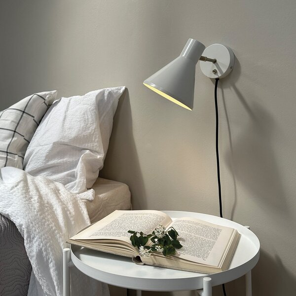 Lampa Ścienna Dyberg Larsen, Sleep, biały, salon, metal, design