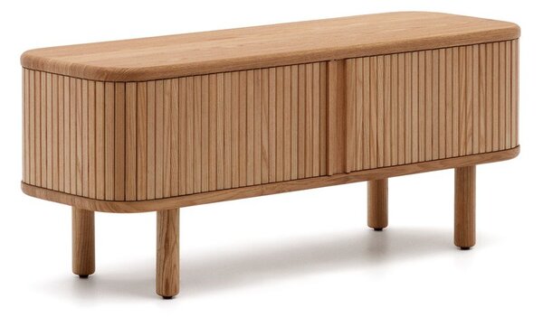 Szafka pod TV w dekorze jesionu w naturalnym kolorze 120x50x40 cm Mailen – Kave Home