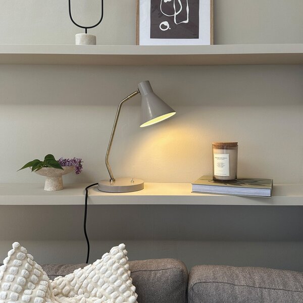 Lampa Stołowa Dyberg Larsen, Sleep, szary, salon, metal, design