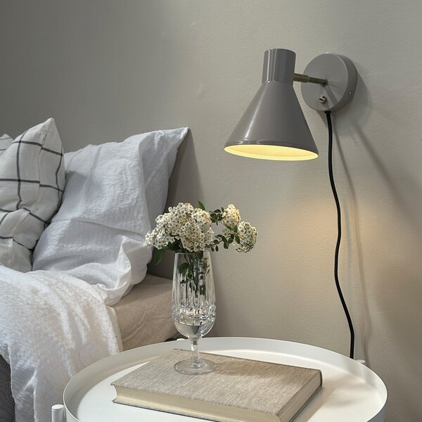 Lampa Ścienna Dyberg Larsen, Sleep, szary, salon, metal, design