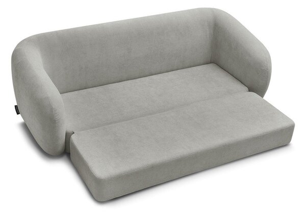 Jasnoszara rozkładana sofa z tkaniny szenilowej 228 cm Neyo – Bobochic Paris