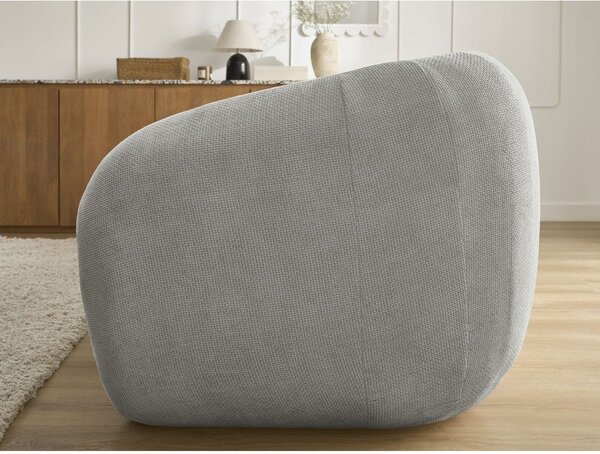 Jasnoszara rozkładana sofa z tkaniny szenilowej 228 cm Neyo – Bobochic Paris