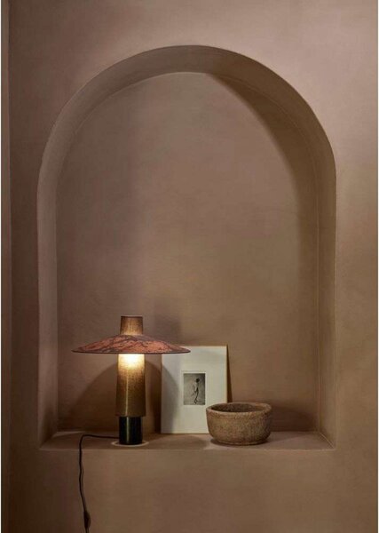 Lampa Stołowa Forestier, Thésée, brąz rdzawy, salon, tkanina | tekstylia, boho