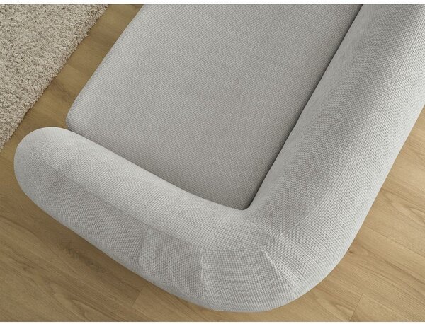 Jasnoszara rozkładana sofa z tkaniny szenilowej 228 cm Neyo – Bobochic Paris