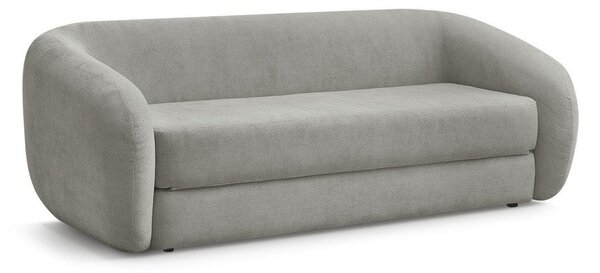 Jasnoszara rozkładana sofa z tkaniny szenilowej 228 cm Neyo – Bobochic Paris
