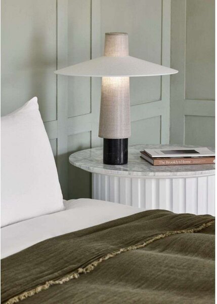 Lampa Stołowa Forestier, Thésée, biały, salon, tkanina | tekstylia, boho