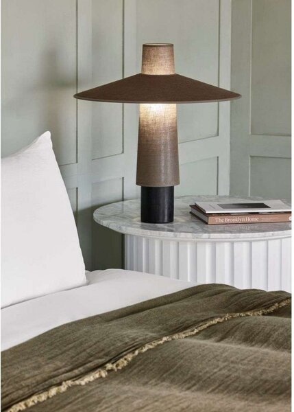 Lampa Stołowa Forestier, Thésée, brąz rdzawy, salon, tkanina | tekstylia, boho