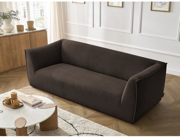 Brązowa sztruksowa sofa 242 cm Giorgia – Bobochic Paris