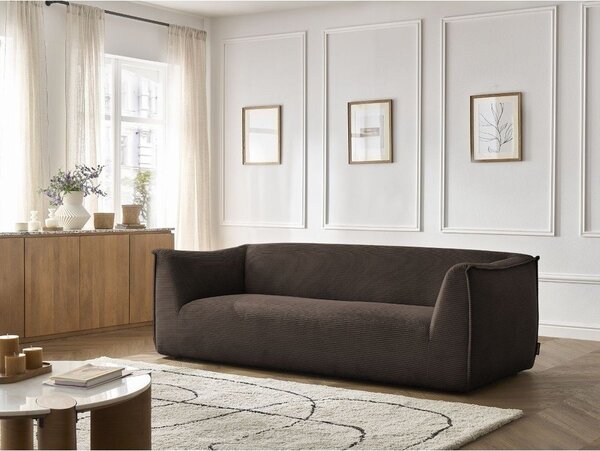 Brązowa sztruksowa sofa 242 cm Giorgia – Bobochic Paris