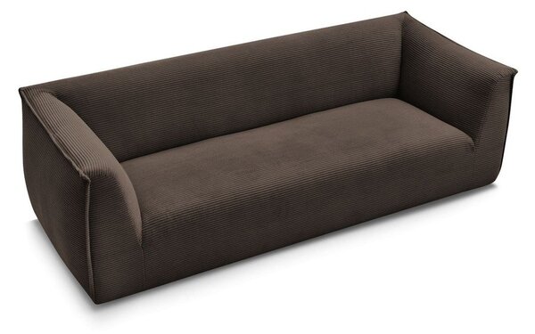 Brązowa sztruksowa sofa 242 cm Giorgia – Bobochic Paris