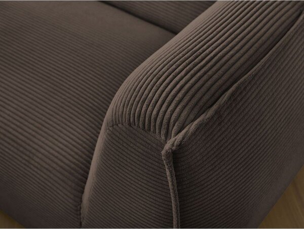 Brązowa sztruksowa sofa 242 cm Giorgia – Bobochic Paris