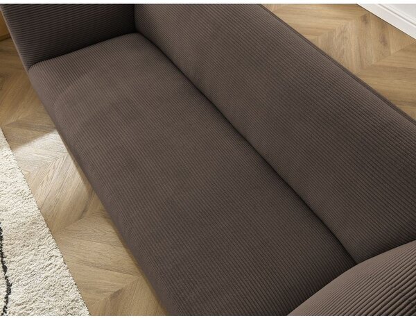 Brązowa sztruksowa sofa 242 cm Giorgia – Bobochic Paris