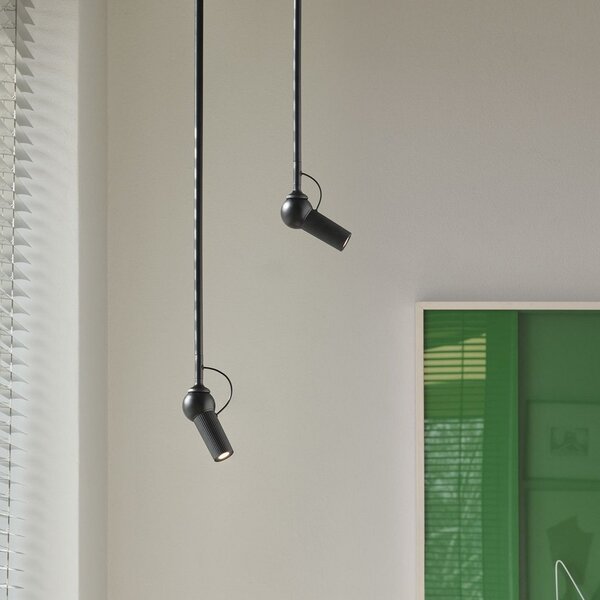 Lampa Sufitowa kdln, Bird, ściemnialny, czarny, salon, metal