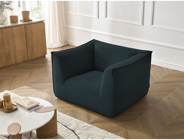 Ciemnoniebieski sztruksowy fotel Giorgia – Bobochic Paris