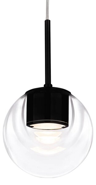 Lampa Wisząca kdln, Dew, ściemnialny, czarny, kuchnia, szkło, design