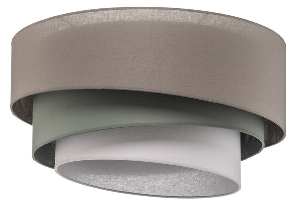 Lampa Sufitowa Euluna, Trio monocolor, ściemnialny, szary, salon, tkanina | tekstylia, nowoczesny