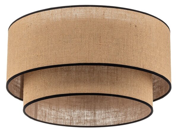 Lampa Sufitowa Euluna, Boho jute & black, ściemnialny, brąz rdzawy, salon, tkanina | tekstylia, boho