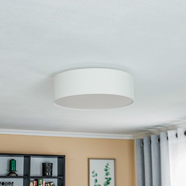 Lampa Sufitowa Euluna, Roller, ściemnialny, beżowy, salon, tkanina | tekstylia, nowoczesny