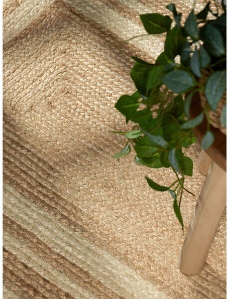 Kremowo-naturalny ręcznie tkany dwustronny chodnik z juty 70x200 cm Jutta – Hanse Home