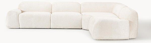 Narożna sofa modułowa Teddy-Bouclé Wolke (4-osobowa)