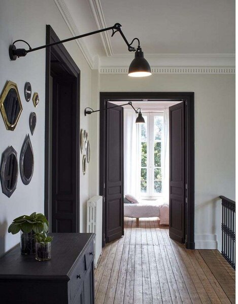 304L60 Lampa Ścienna Czarno/Czarna/Miedź - Lampe Gras