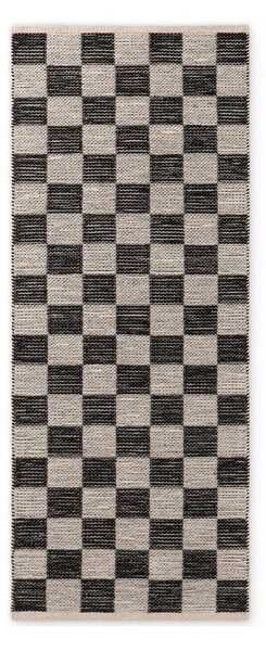 Czarno-kremowy ręcznie tkany dwustronny chodnik z mieszanki juty 80x200 cm Rex – Hanse Home