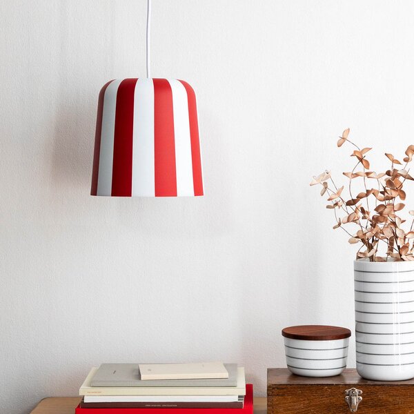 Lampa Wisząca Dyberg Larsen, Gry, ściemnialny, czerwony, salon, metal, skandynawski
