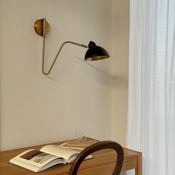Lampa Ścienna Dyberg Larsen, Futura, czarny, salon, metal, design