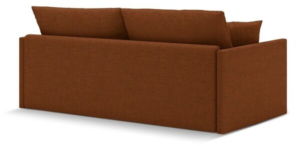 Rozkładana sofa z tkaniny szenilowej w kolorze terakoty 209 cm Shannon – Cosmopolitan Design