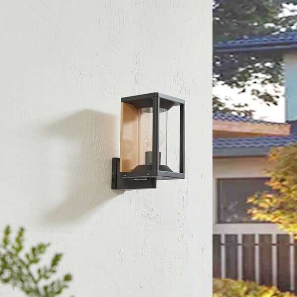 Zewnętrzna Lampa Lucande, Candina, ściemnialny, czarny, balkon, aluminium, nowoczesny