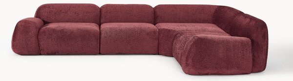 Narożna sofa modułowa Teddy-Bouclé Wolke (4-osobowa)