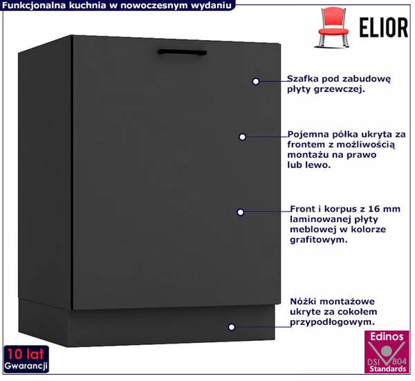 Szafka pod płytę grzewczą grafit W8-L21